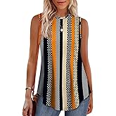 OFEEFAN High Neck Tank Tops for Women Loose Fit Sleeveless Top Summer Clothes Womens Tunic Tops to Wear with Leggings