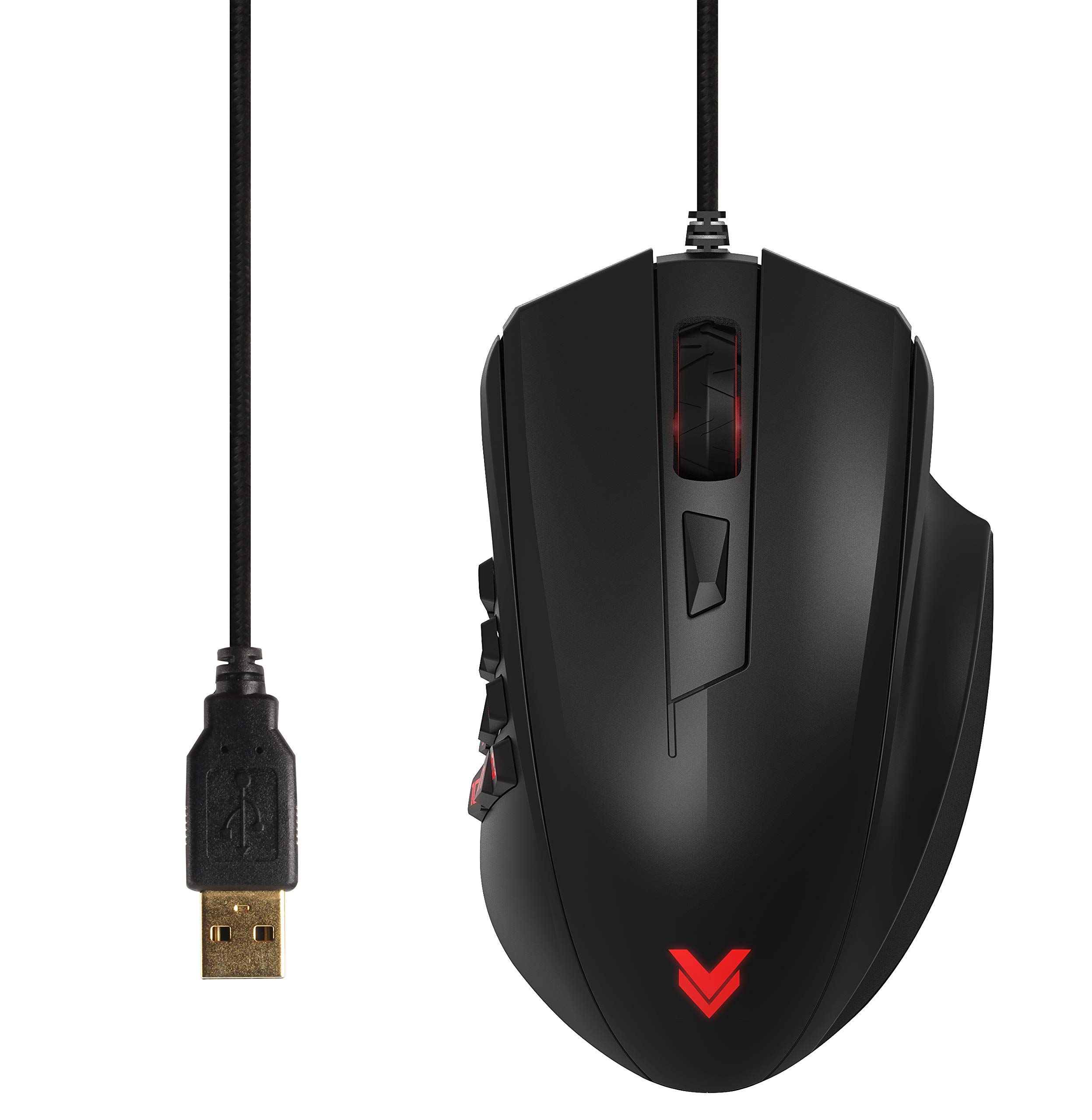 Amazon Basics Pro Gaming Mouse with 12,000 DPI Optical Sensor, 12