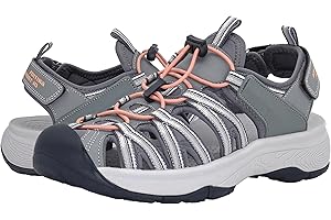 GRITION Hiking Sandals Women Closed Toe, Waterproof Lightweight Adjustable Hiking Athletic Sandals, Breathable For Beach Summer Adventure Comfortable Outdoor Sport