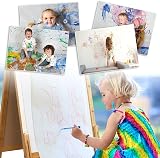 Dripex Bamboo Kids Easel 3-in-1 Double-Sided Magnetic Chalkboard Paper Roll view 5