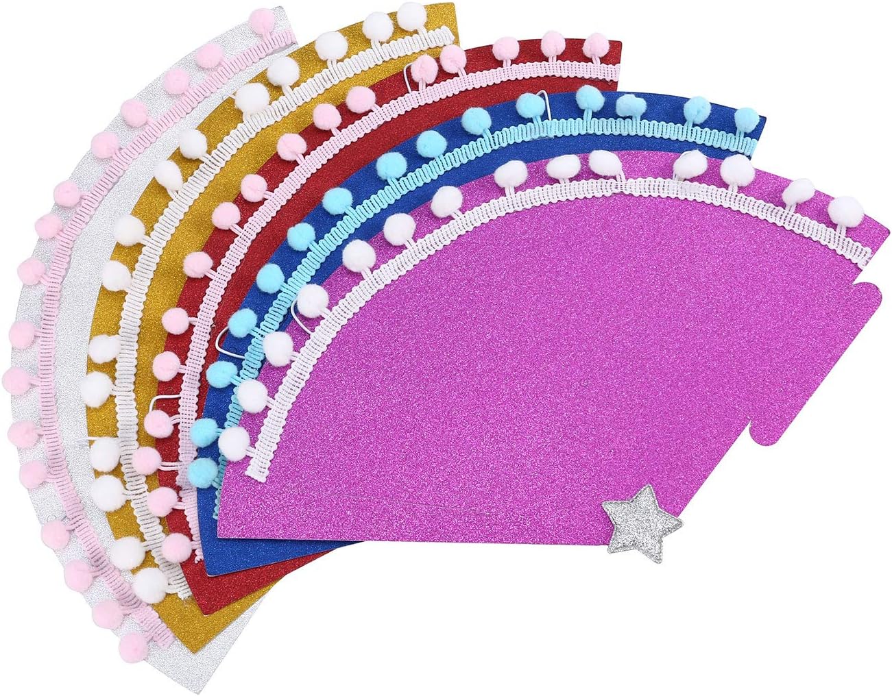 C CRYSTAL LEMON Pack of 10, Party Hats, Birthday hat for Adults and Kids (Universal, Multicolor): Clothing