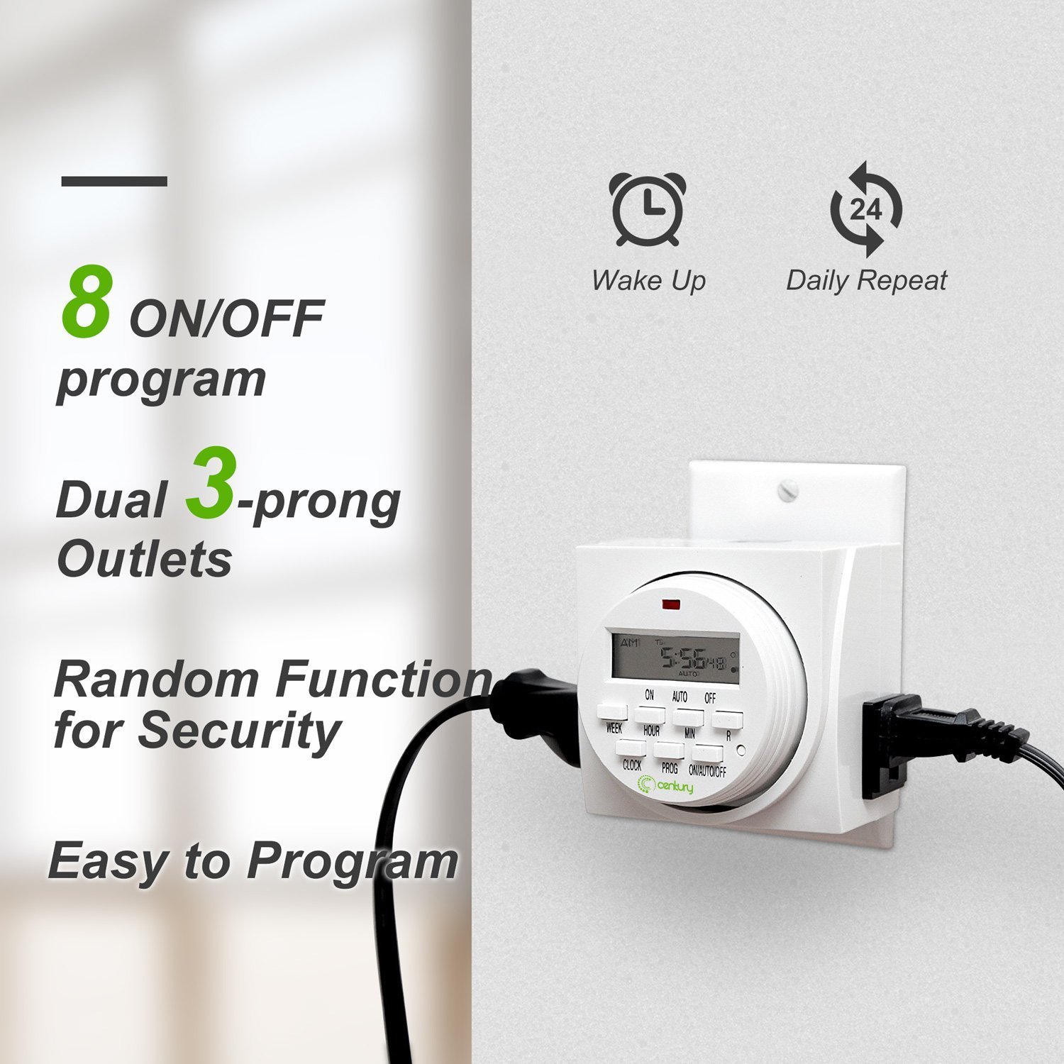 Century 2 Pack FD60U6 Indoor Digital Timer, White 680474115730 eBay