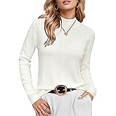Arach&Cloz Women's Wool Blend Fall Sweaters Mock Neck Business Casual Outfits