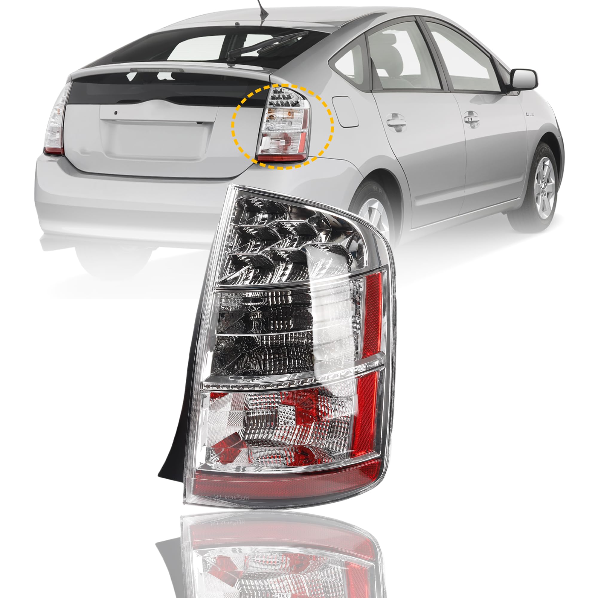 Photo 1 of ***(PARTS ONLY/ MAJOR DAMAGE/ NON FUNCTIONAL)***Dasbecan Passenger Tail Light Assembly Compatible with Toyota Prius 2006 2007 2008 2009 Replaces# 8155147071 TO2819135 Rear Right Light