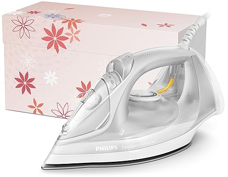 Philips EasySpeed Advanced Dampfbügeleisen GC2675/85 (2400 W, 180g Dampfstoß,Keramik-Sohle) grau/weiß