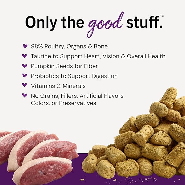 STELLA & CHEWY’S FREEZE-DRIED RAW CAT DINNER MORSELS – PREMIUM DUCK & GOOSE RECIPE WITH 98% CAGE-FREE POULTRY & ORGANS – NATURAL GRAIN-FREE CAT & KITTEN FOOD – MADE IN USA – 8 OZ