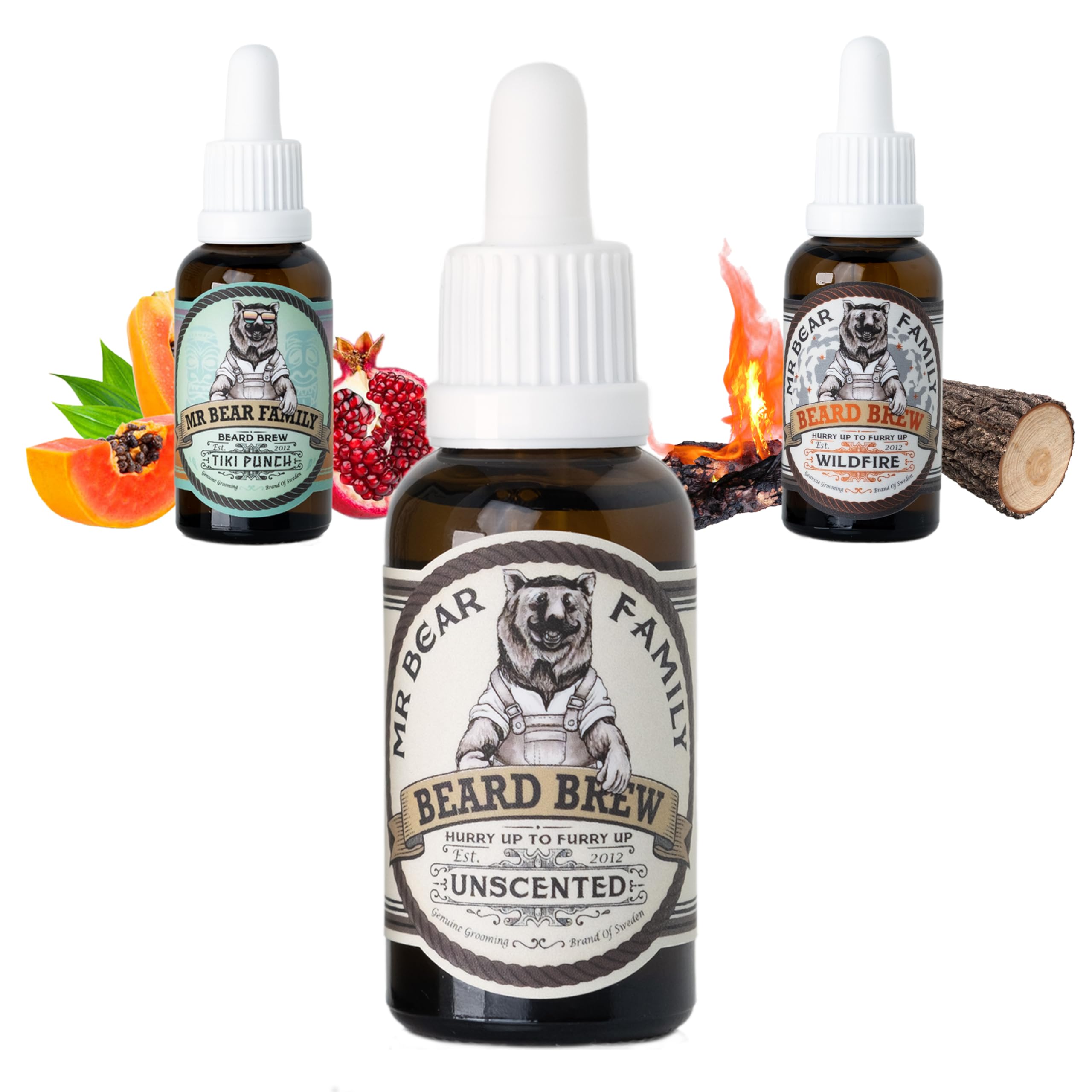 Natural Beard Oil for Men – Scented Beard Moisturiser Oil Contains Hydrating Jojoba + Argan Oils – Nourishing Mens Beards Softener for Healthier Hair Growth (Unscented, 30ml)