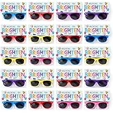 Funeta Kids Valentine's Day Sunglasses with Cards, 30 Pack, Classroom Exchange Party Favors, Assorted Colors