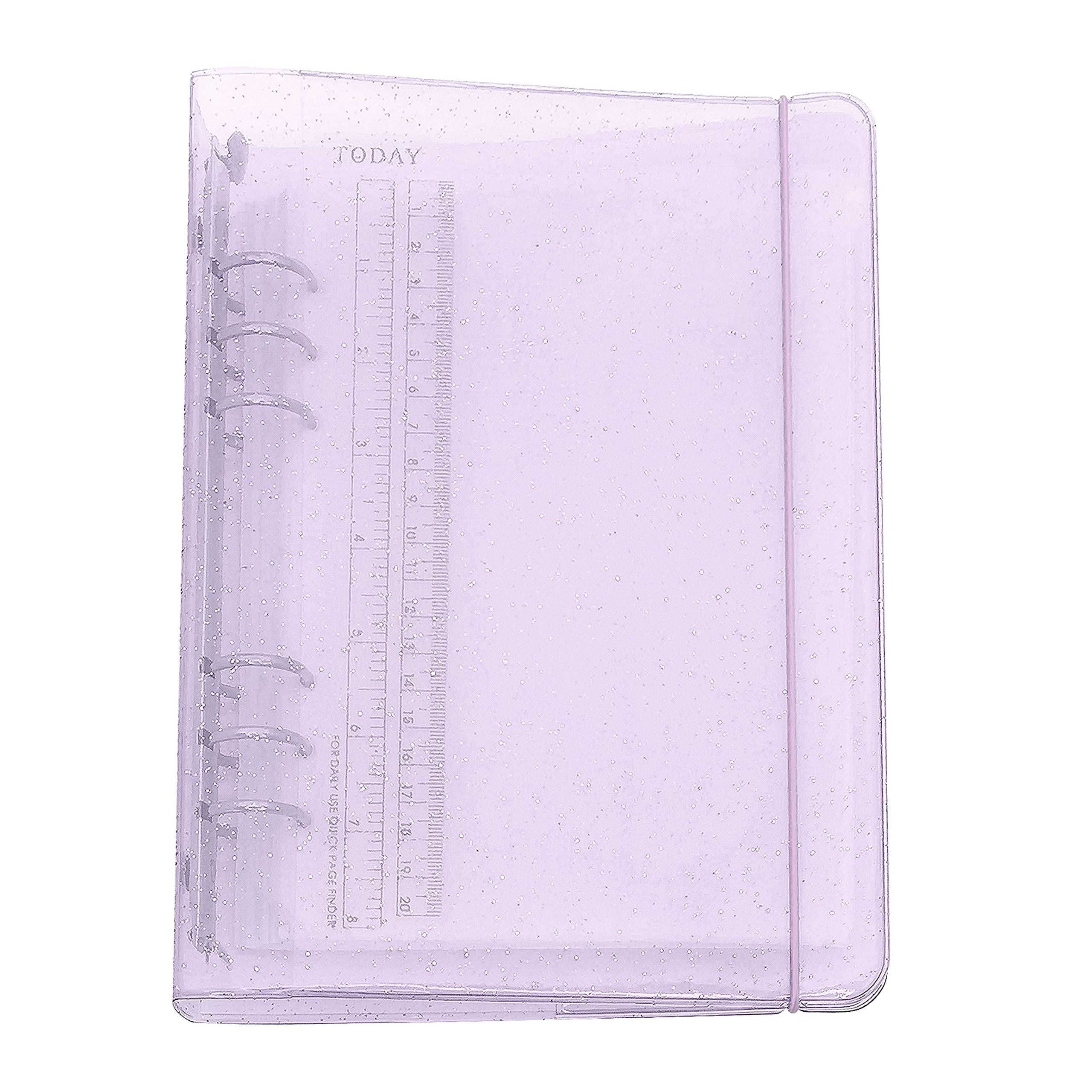 A6/ A5 6-Holes Colorful PP Cover Round Ring Binder Personal Organizer for Loose Leaf Sheet Refill Notebook/DIY Scrapbooking (Pastel Lilac, A5 Combo)