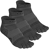 Kfit Toe Socks for Men Women COOLMAX Athletic Running Ankle Five Finger Socks Breathable 5 Toe Design Anti-Blisters, 3 Pairs