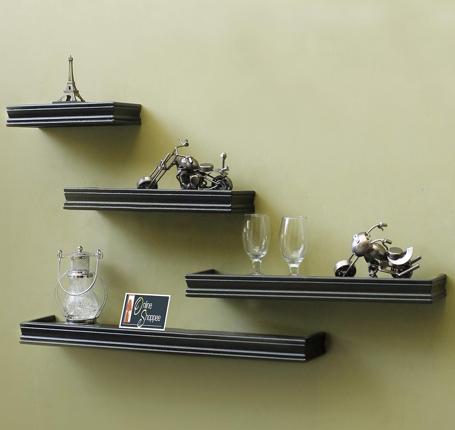 Beautiful Rectangular Wall Shelf (Black) Amazon.in Home