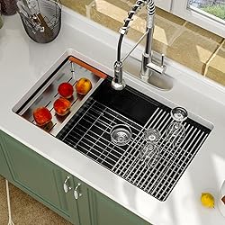 Logmey Black 33x19 Inch Granite Composite Kitchen