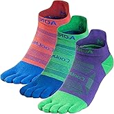 OrrinSports Toe Socks Cool-max Running Socks for Men Women 3 Pairs Athletic Breathable Five Finger Socks