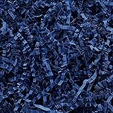 Corlcol 1LB Crinkle Cut Paper Shred Filler for Gift Box Bag and Basket On Father's Day(Navy Blue）