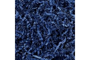 Corlcol 1LB Crinkle Cut Paper Shred Filler for Gift Box Bag and Basket On Father's Day(Navy Blue）