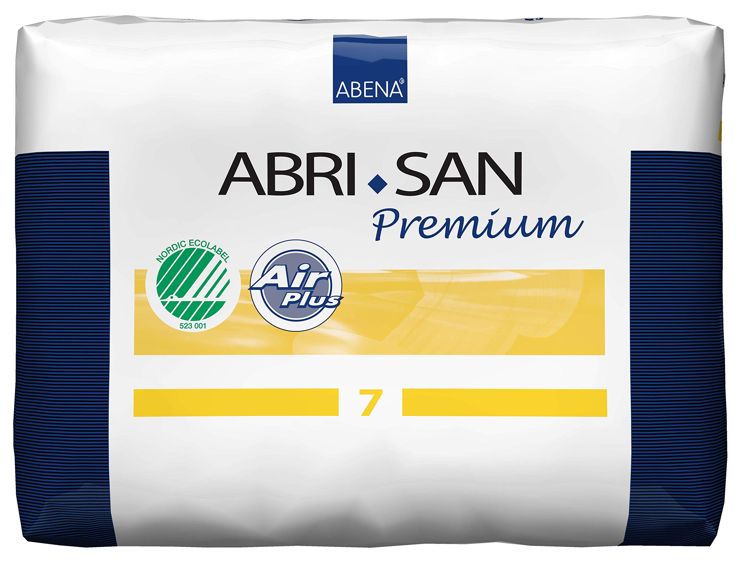 Abena Abri-San Premium Mens & Womens Incontinence Pads, Breathable & Comfortable, Fast Absorption, Discreet & Effective Shaped Incontinence Pads for Men/Women - Premium 7, 2100ml Absorbency, 4x 30PK