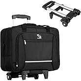 Golkcurx Rolling Laptop Bag with Wheels, Removable Water-Repellent Rolling Briefcase for Women and Men