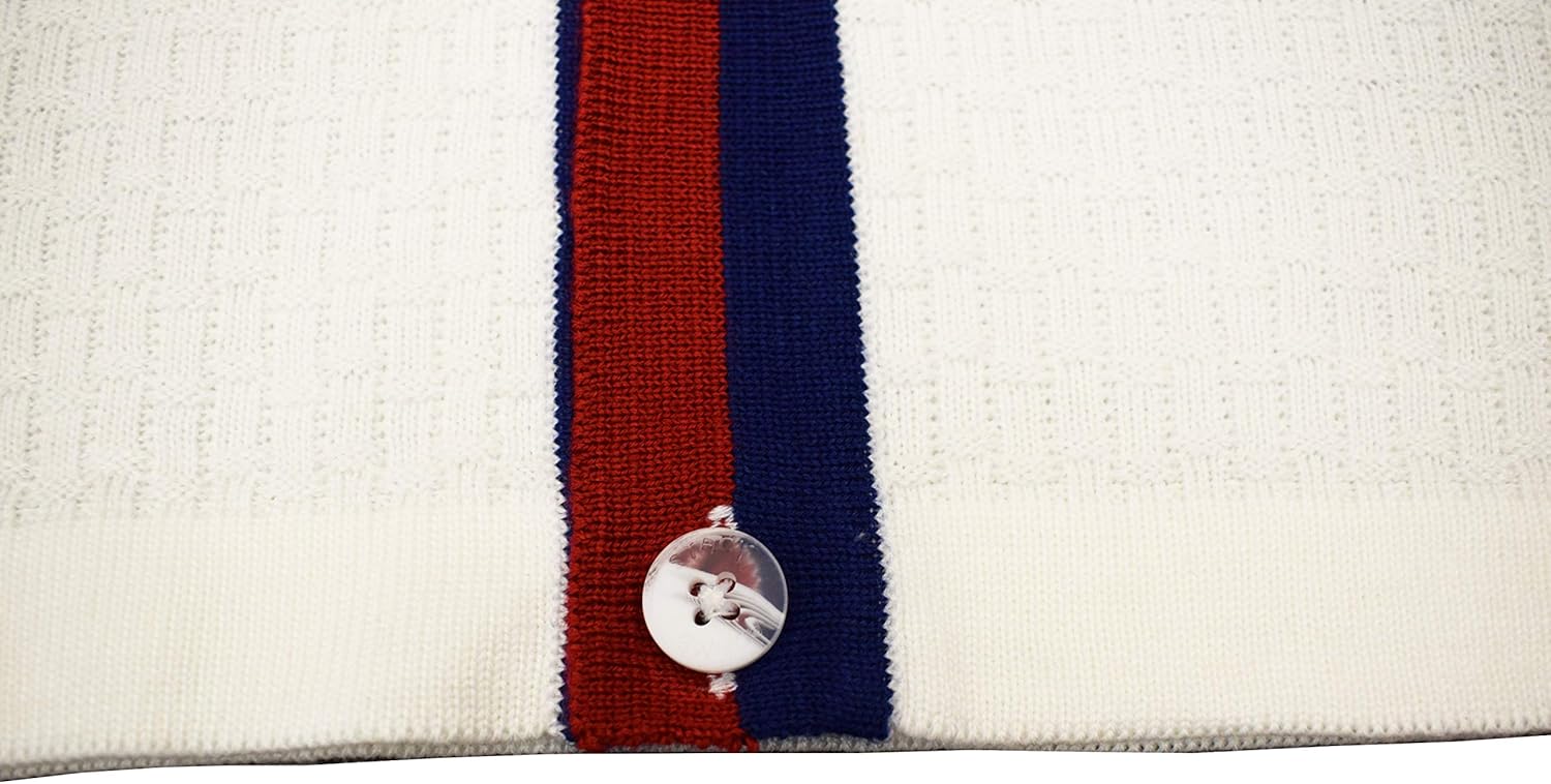 Men’s Short Sleeve Knit Sports Shirt - Modern Polo Vintage Classics: Solid Geometric Jacquard with Color Tipping at  Men’s Clothing store
