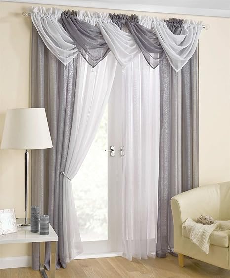 Gordijnen Gordijnkappen Crystal Beaded Ready Made Voile Curtain