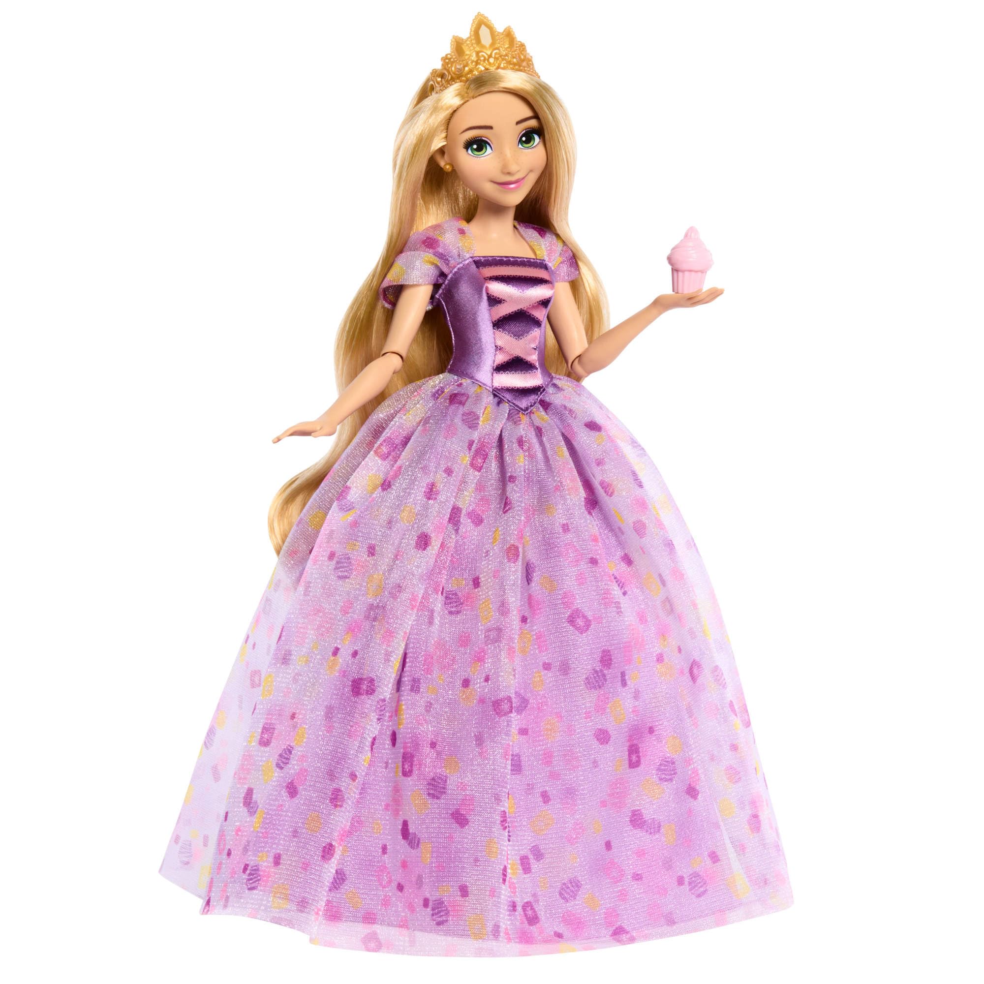 Mattel Disney Prinzessin Geburtstagsfeier Rapunzel Deluxe Modepuppe, inspiriert vom Disney-Film Rapunzel Neu verföhnt“, Geschenke für besondere Anlässe für Kinder und Sammler, HYC38