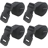 1" X 48" Backpack Accessory Strap Luggage Strap Cover Strap Long Lash Strap Sleeping Bag Strap Mattress Strap with Quick Release Buckle Tied Band Fixed Belt -Set of 2