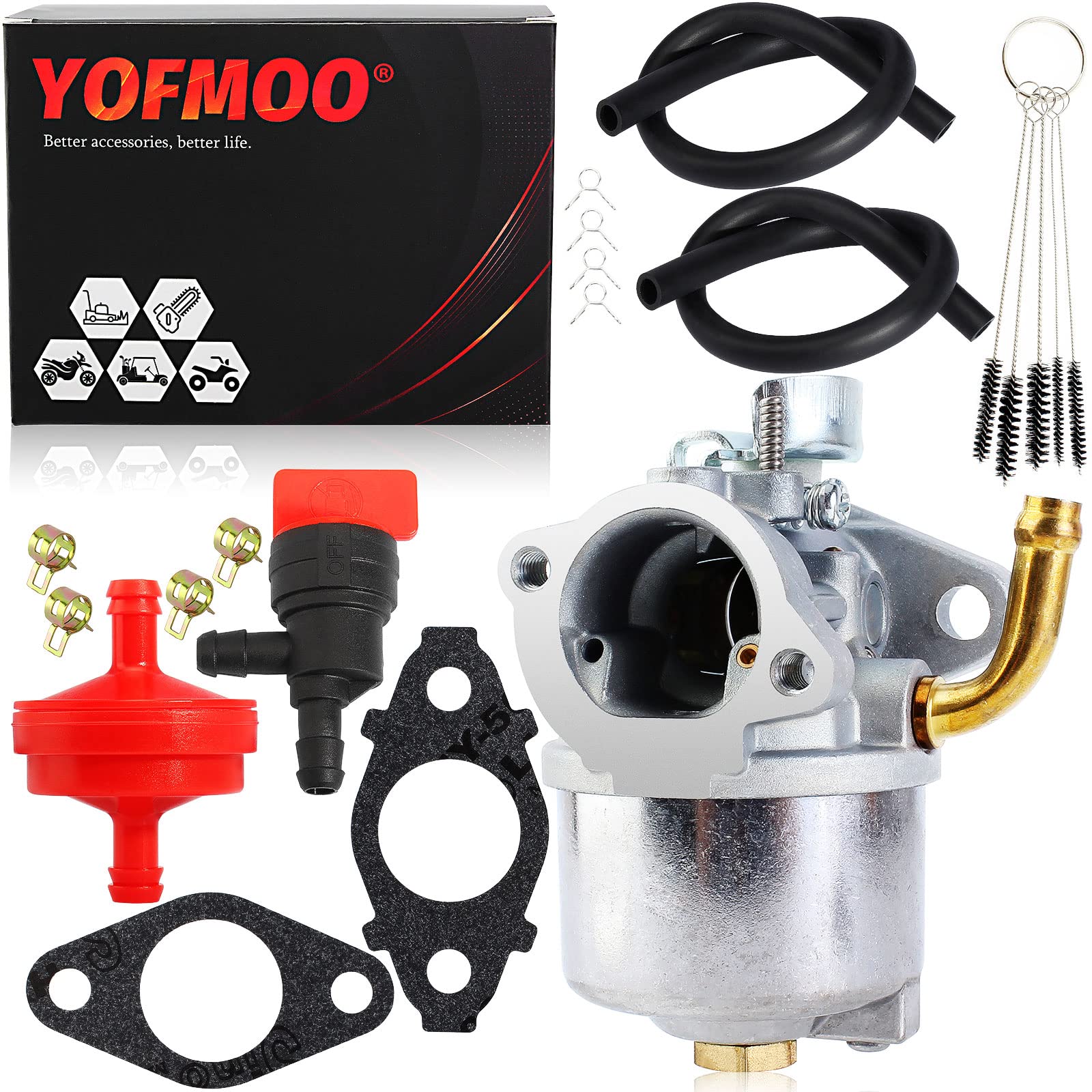 YOFMOO Carburetor Kit Compatible for 590907 594014 791955 794197 794588 798918 Craftsman 536.881851 Snowblower 8.5HP 15B100 15C100 15D100 15Z100 15Z300 Series Engine Lawnmower