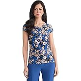 Kasper Women's Floral Print Cowl Neck Knit Top