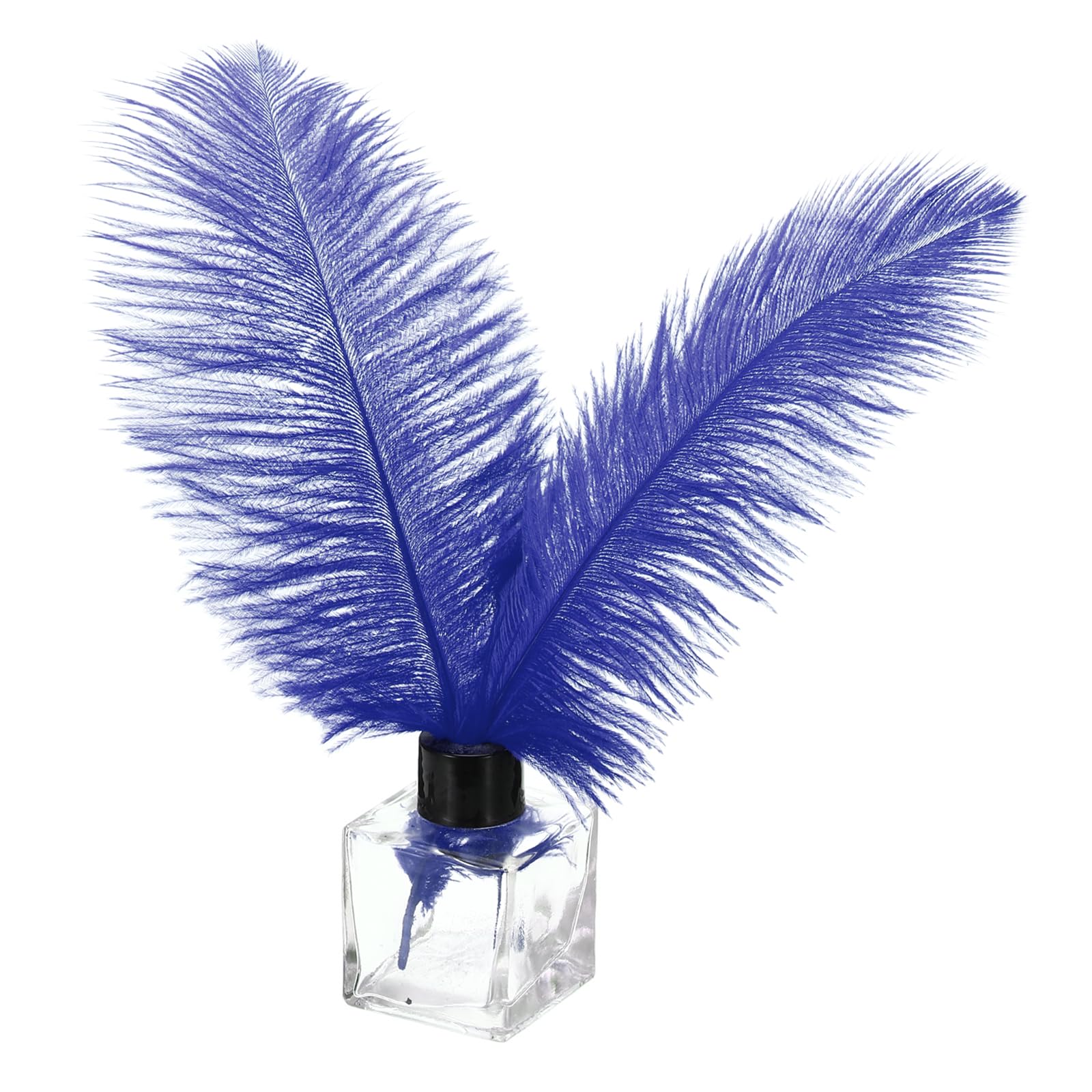 PATIKIL 30 Pcs Natural Ostrich Feathers Bulk 8-10 Inch/ 20-25 cm Large Ostrich Feathers for Crafts Home Decoration Wedding Party Vase Decor (Bright Blue)