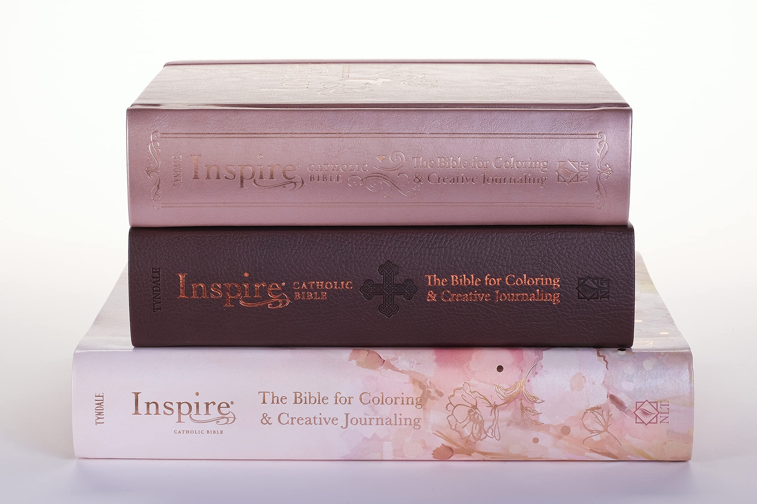 Tyndale NLT Inspire Catholic Bible (Hardcover, Rose Gold): Catholic Coloring Bible–Over 450 Illustrations to Color and Creative Journaling Bible Space, Religious Gifts That Inspire Connection with God Tyndale NLT Inspire Catholic Bible (Hardcover, Rose Gold): Catholic Coloring Bible–Over 450 Illustrations to Color and Creative Journaling Bible Space, Religious Gifts That Inspire Connection wit