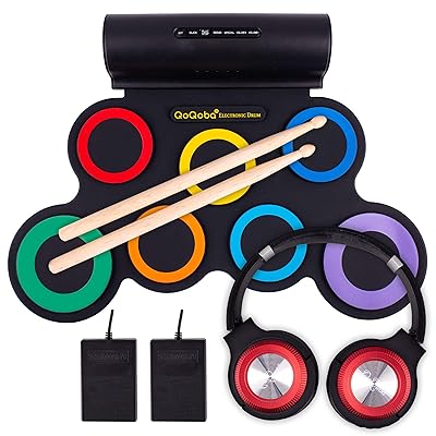 Buy Batterie Electronique Qoqoba Pour Les Enfants Adulte Debutant Pro Midi Batterie Kit Pad Kit Incl Casque Pliable Batons De Tambour Grand Cadeau D Anniversaire De Vacances Pour Les Enfants