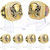 Misdary Championship Rings Bulk with Holder Award Gift | Sports Team Prize,Universal Fit,for Basketball Football Soccer Baseball,Proud Design,Ideal for Celebratory Occasions