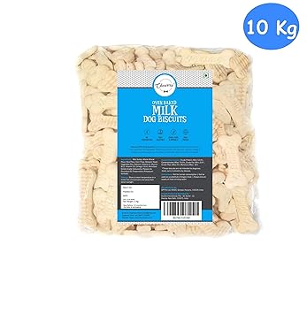 Chewers Oven Baked Milk Dog Biscuits, Calcium Rich Dog Treat 1 Kg (Pack of 10)