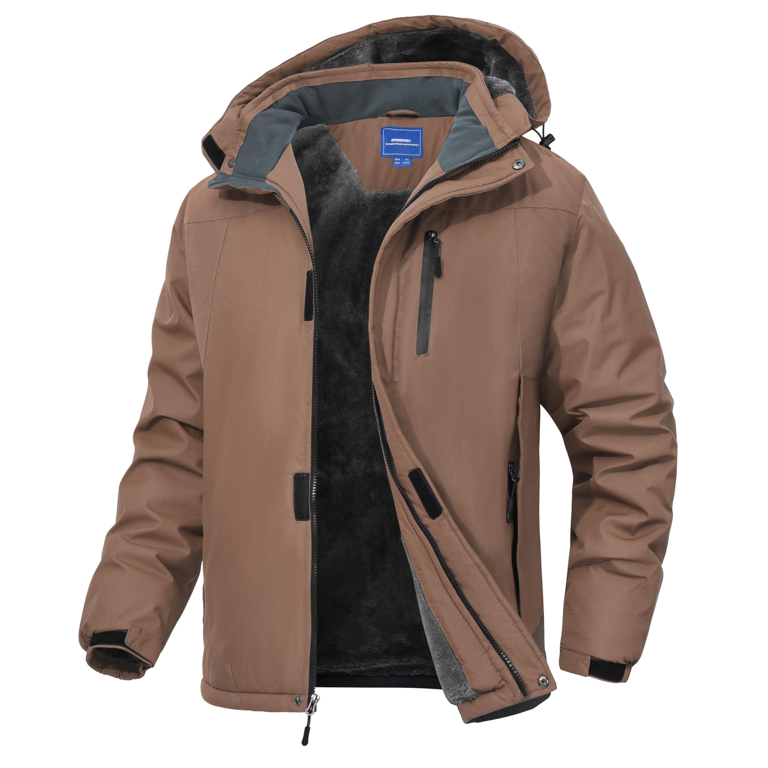 Zoofly Mens Winter Jackets Water Resistant Ripstop