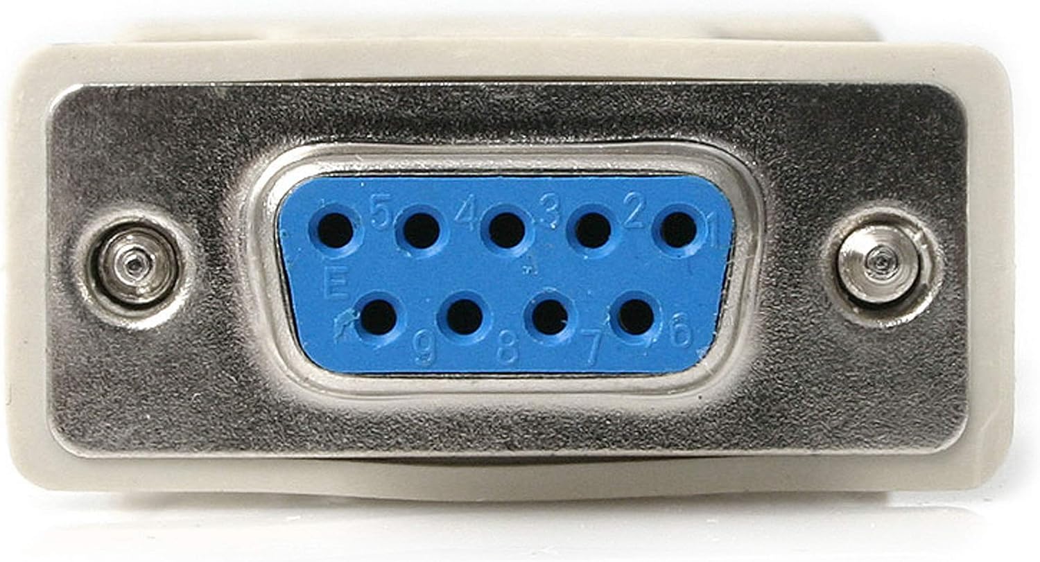 StarTech.com NM9FF DB9 RS232 Serial Null Modem Adapter, F/F, Null Modem Adapter, DB-9 (F) to DB-9 (F), White - Image 4