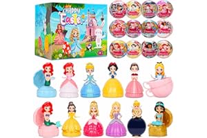 Matconly 12 PCS Fun Surprise Easter Eggs for Kids Girls – Prefilled with Magical Princess Toys, Perfect for Easter Egg Hunt, Basket Stuffers, Classroom Prizes, Party Favors