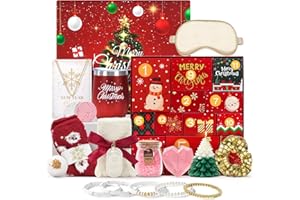 Joyliss Advent Calendar 2025 Women-12 Days of Christmas Advent Calendars for Adult Women and Teen Girls, Luxury Spa Self Care Christmas Gifts Basket Countdown Calendar for Mom Wife Girlfriend Red