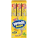 NERDS Rope Tropical Candy, Crunchy &amp; Gummy, 0.92 oz, 24 Pk | Gummy rope, tangy crunchy NERDS candy coating, tropical flavors, individually wrapped, party favors, lunchbox, bulk