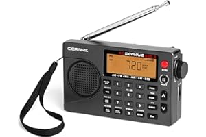 C.CRANE C. Crane CC Skywave SSB 2 AM, FM, Shortwave, NOAA Weather + Alert, Scannable VHF Aviation Band and Single Side Bands Small Battery Operated Portable Travel Radio Includes SW Wire Antenna Adapter