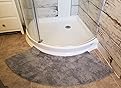 Seavish Luxury Grey Bath Rug, 2ft Shaggy Round Bathroo Rug ,Non Slip - View #2