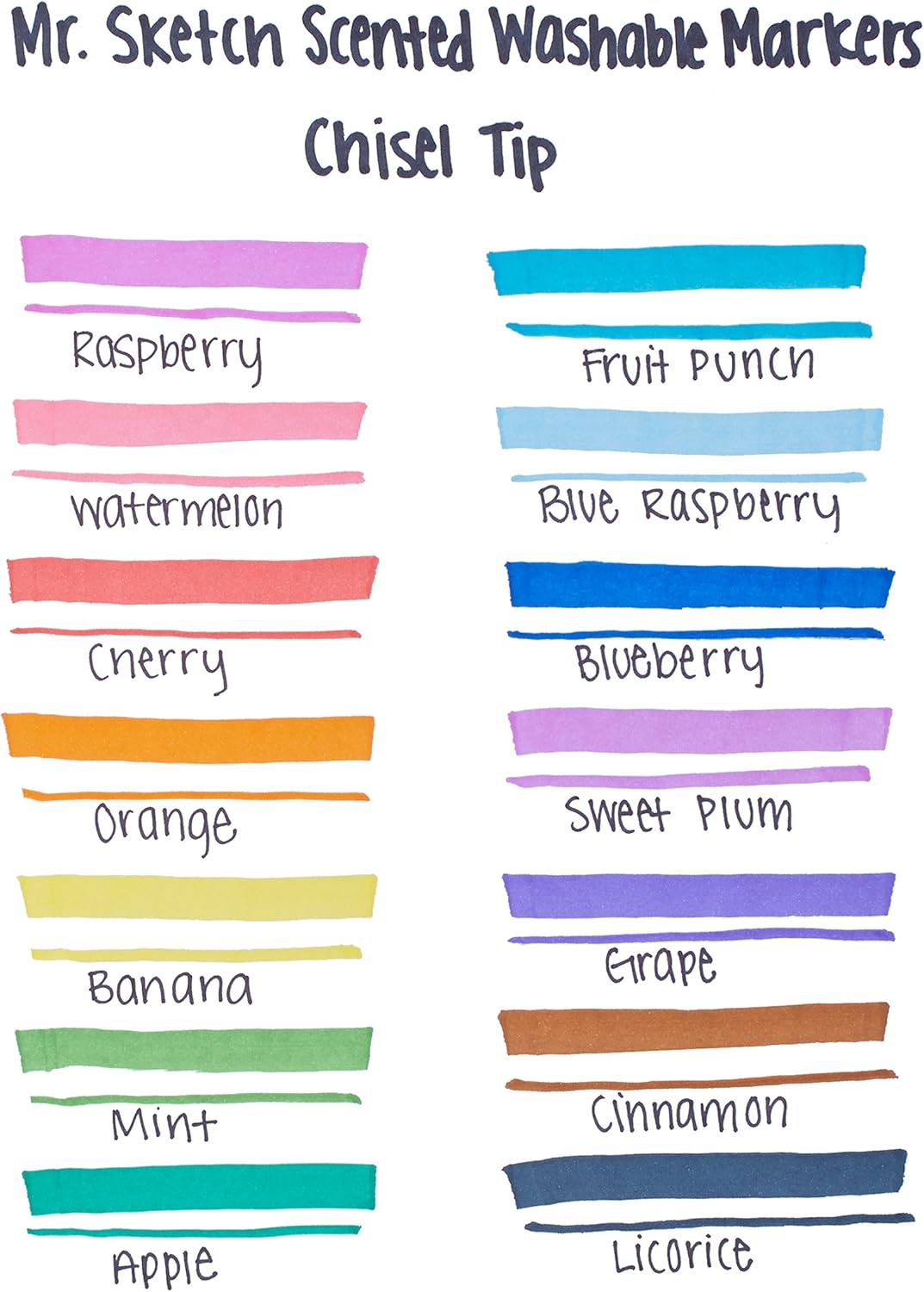 Mr. Sketch 1924061 Washable Scented Markers, Chisel Tip, Assorted Colors, 14-Count: Office Products