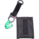 DiveTec Premium Aluminum Safety Line Cutter &ndash; Compact Blade with Interchangeable Ceramic Blades &amp; Durable Nylon Sheath