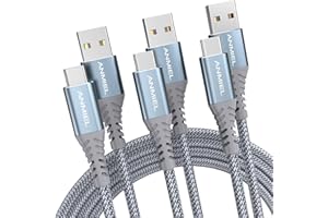 USB C Cable,3Pack [10ft + 3.3ft + 6.6ft]3A Fast Charging Cord USB Quick Charger Type C Cable,Nylon Braided USB A to USB C Cab