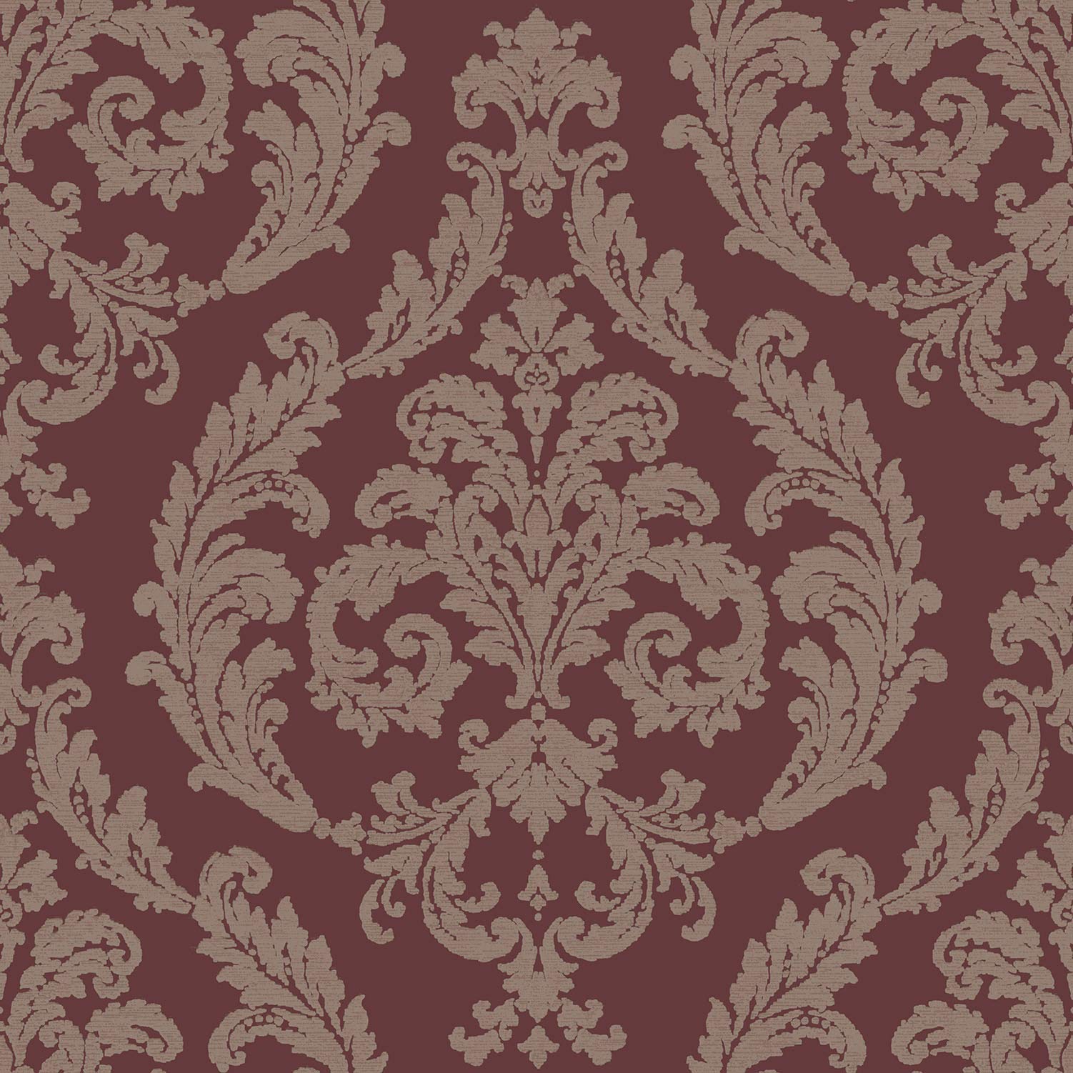 Galerie G67611 Palazzo Large Scale Damask Design Wallpaper, Burgundy, 10m x 53cm