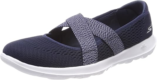 Amazon.com | Skechers Womens/Ladies Go Walk Lite Cutesy Sports Shoes (11 US) (Navy/White) | Shoes