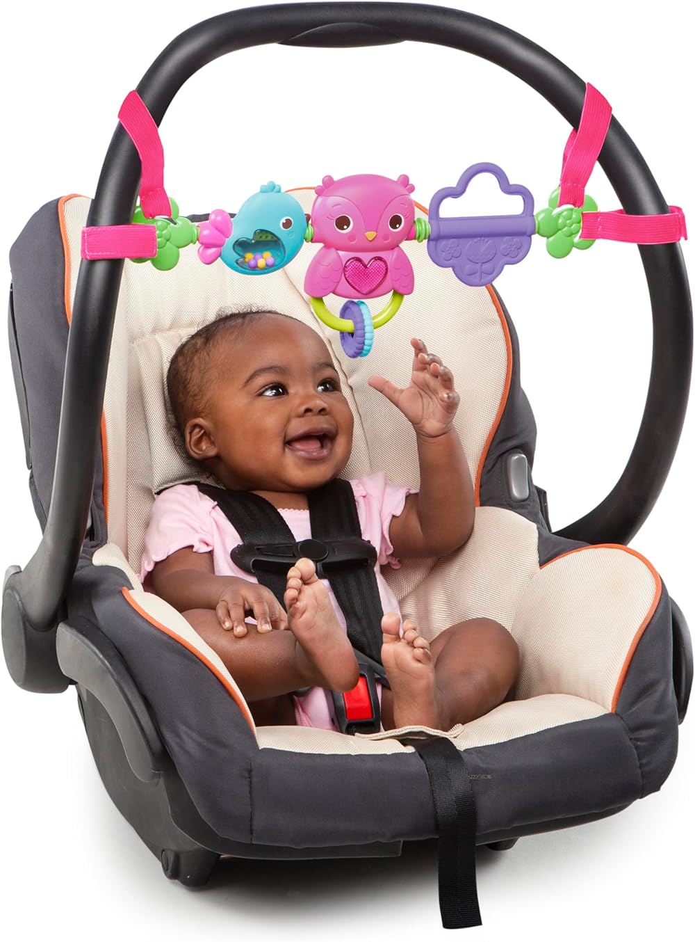 Bright Starts Busy Birdies Carrier Toy Bar Musical Take-Along Toy