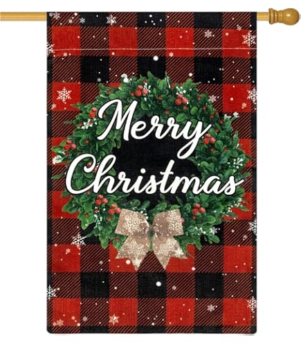 Magnetic Christmas Mailbox Cover - Standard 18x21" Winter Wreath & Plaid Wrap For Outdoor Holiday Decor - View #10