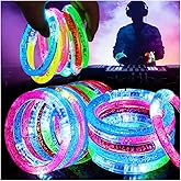Mikulala 100 Pcs Glow Sticks LED Bracelets, Glow in the Dark Party Supplies for Kids/Adults, Flashing Light up Toys Goodie Bags Basket Stuffers, Neon Accessories New Year Eve Party Favors