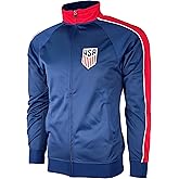 Icon Sports Licensed U.S. Soccer Full Zip Up Active - Adult Sizes - Training Soccer Track Jacket