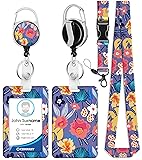 Plifal ID Badge Holder with Lanyard and Retractable