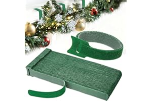 BESSLLY 120 Pcs Christmas Garland Ties, 12" Adjustable Holiday Garland Ties, Reusable Nylon Garden Plant Cable Straps Xmas Tree Railing Tie Wreath Garlands Hanger for Stairs Door Banister Decoration (Green)